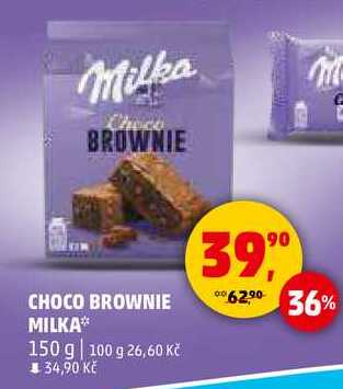 CHOCO BROWNIE MILKA, 150 g 