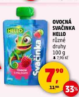 OVOCNÁ SVAČINKA HELLO různé druhy, 100 g  
