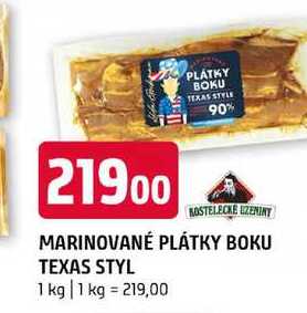 Marinované plátky boku texas styl 1kg