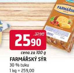 Farmářský sýr 30% 100g