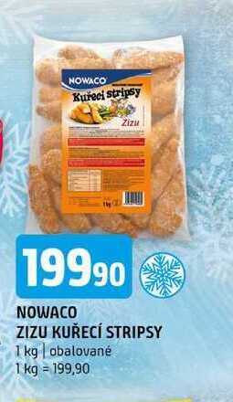 Nowaco zizu kuřecí stripsy 1 kg obalované 