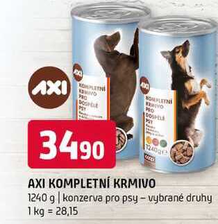 AXI KOMPLETNÍ KRMIVO 1240 g konzerva pro psy vybrané druhy