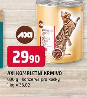 AXI KOMPLETNÍ KRMIVO 830 g konzerva pro kočky 