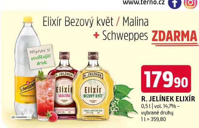 R. JELÍNEK ELIXÍR 0,5l vol. 14,7% vybrané druhy 