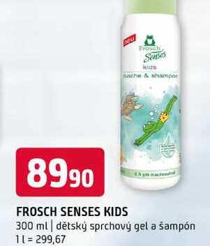 FROSCH SENSES KIDS 300 ml dětský sprchový gel a šampón 
