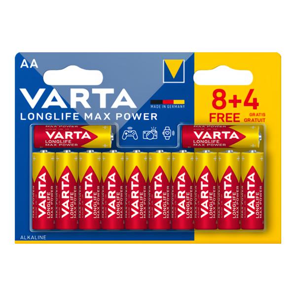 Varta Longlife Max Power 8+4 AA