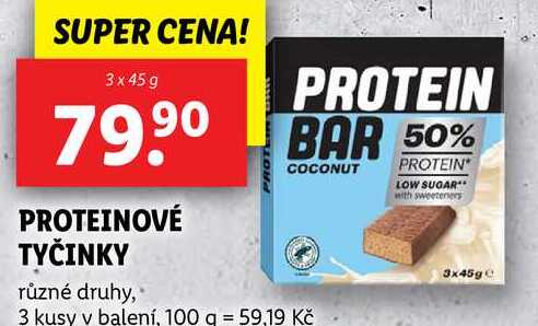 PROTEINOVÉ TYČINKY, 3x 45 g