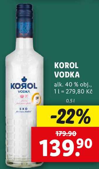 KOROL VODKA, 0,5 l