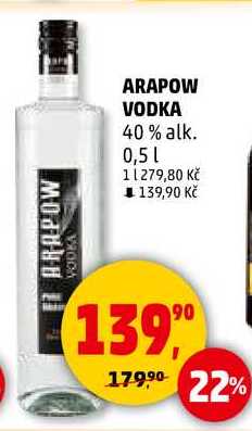 ARAPOW VODKA 40% alk., 0,5 l