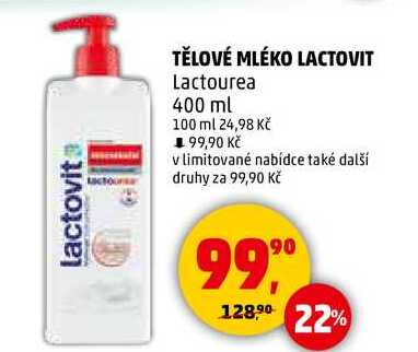 TĚLOVÉ MLÉKO LACTOVIT Lactourea, 400 ml 