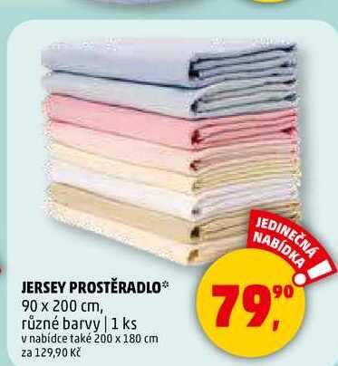 JERSEY PROSTĚRADLO 90 x 200 cm, různé barvy, 1 ks 