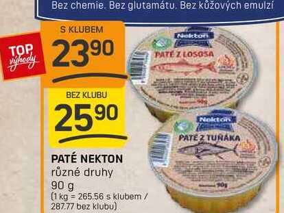 PATÉ NEKTON různé druhy 90 g 