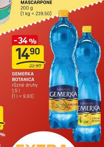 GEMERKA BOTANICA různé druhy 1,5l