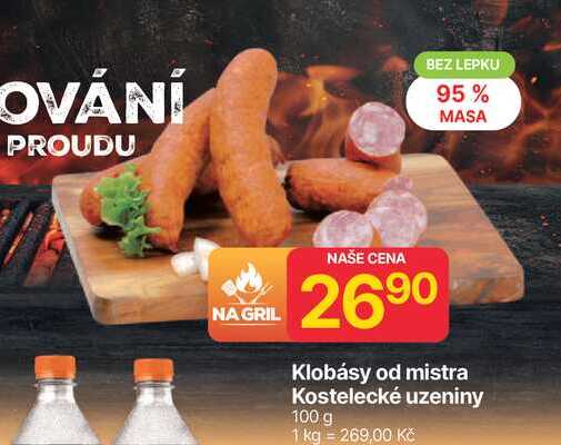 Klobásy od mistra Kostelecké uzeniny 100 g 