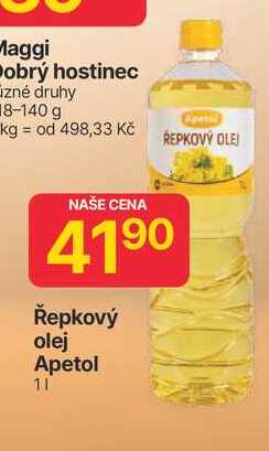 Apetol Řepkový olej 1l