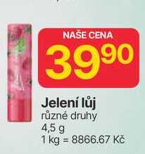 Jelení lůj různé druhy 4,5 g 