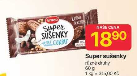 Emco Super sušenky různé druhy 60 g