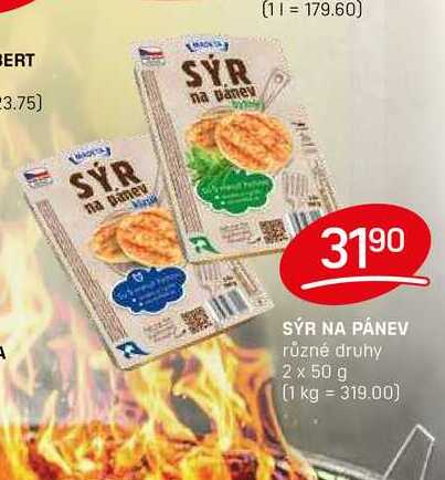 SÝR NA PÁNEV různé druhy 2 x 50 g
