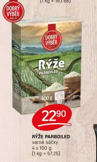 RÝŽE PARBOILED varné sáčky 4 x 100g