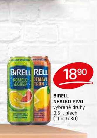 BIRELL NEALKO PIVO vybrané druhy 0,5 1. plech 