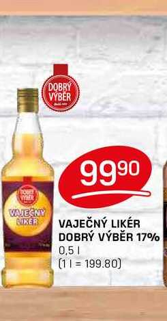 VAJEČNÝ LIKÉR DOBRÝ VÝBĚR 17% 0,5l