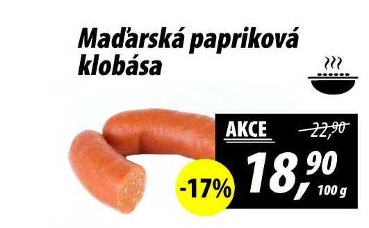 Maďarská papriková klobása, 100 g 