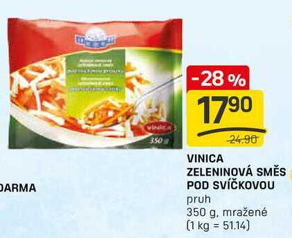 VINICA ZELENINOVÁ SMĚS POD SVÍČKOVOU pruh 350 g, mražené 