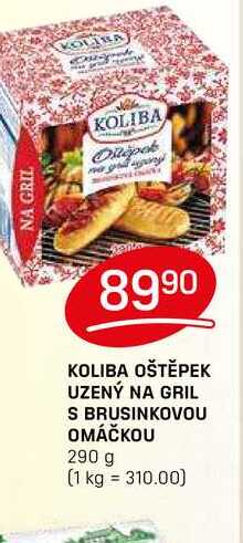 KOLIBA OŠTĚPEK UZENÝ NA GRIL S BRUSINKOVOU OMÁČKOU 290 g 