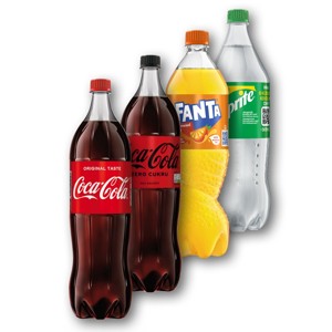 COCA COLA, FANTA, SPRITE, KINLEY