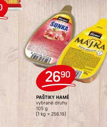 PAŠTIKY HAMÉ vybrané druhy 105 g 