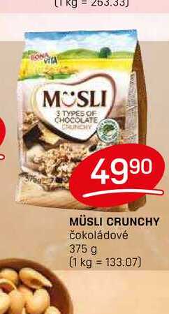 MÜSLI CRUNCHY čokoládové 375 g