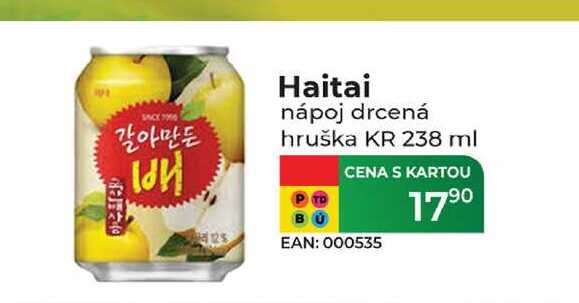 Haitai nápoj drcená hruška KR 238 ml  