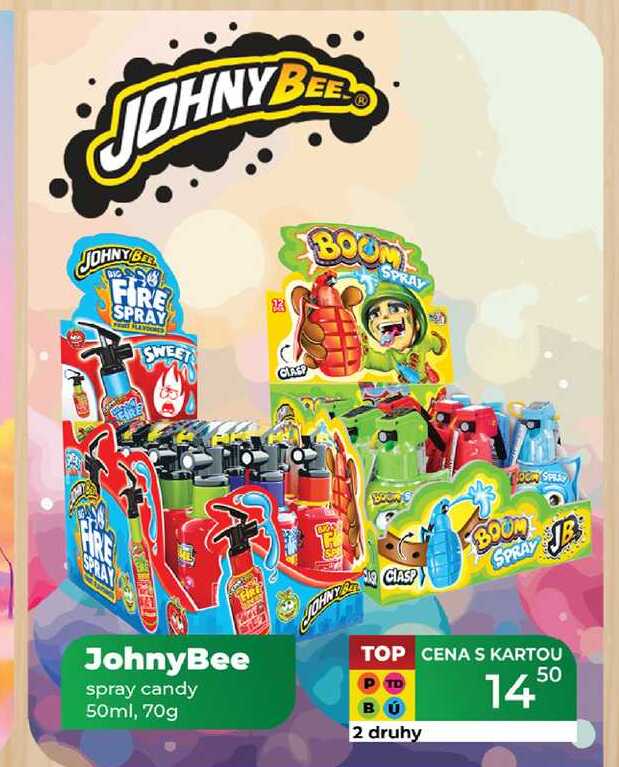 JohnyBee spray candy 50ml, 70g 
