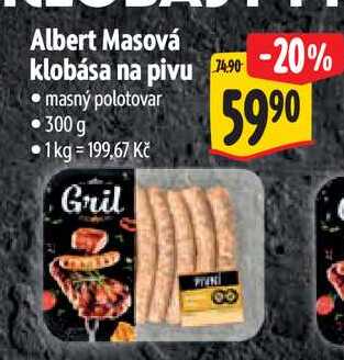 Albert Masová klobása na pivu 300 g