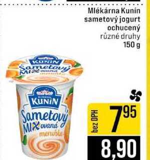 Mlékárna Kunin sametový jogurt ochucený různé druhy 150 g 