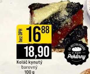 Koláč kynutý barevný 100 g 