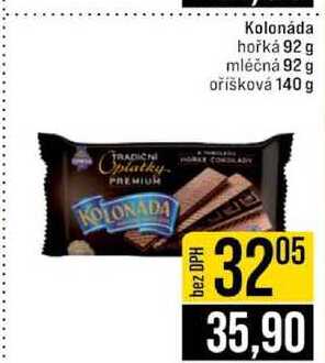 Kolonáda hořká 92 g mléčná 92 g oříšková 140 g