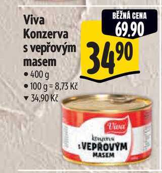 Viva Konzerva s vepřovým masem 400 g  