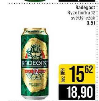 Radegast Ryze hořká 12 světlý ležák 0,5l