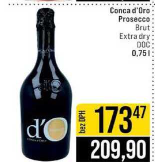 Conca d'Oro Prosecco Brut Extra dry DOC 0,75l