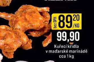 Kuřecí křídla v maďarské marinádě cca 1kg