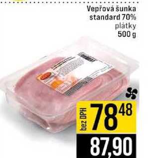 Vepřová šunka standard 70% plátky 500 g 