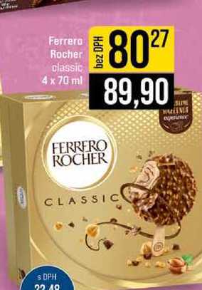 Ferrera Rocher classic 4 x 70 ml 
