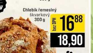 Chlebík řemeslný škvarkový 300 g 
