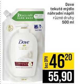 Dove tekuté mýdlo náhradní náplň různé druhy 500 ml 