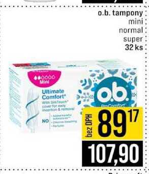 o.b. tampony mini normal super 32 ks