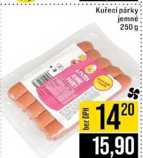 Kuřecí párky jemné 250 g 