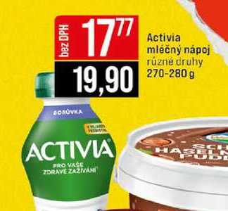 Activia mléčný nápoj rúzné druhy 270-280g 
