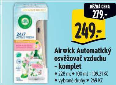 Airwick Automatický osvěžovač vzduchu - komplet, 228 ml 