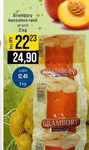 Brambory konzumni rané prané 2 kg 